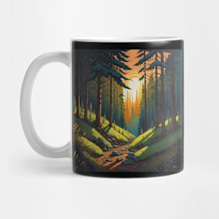 Sunrise over the forest Mug